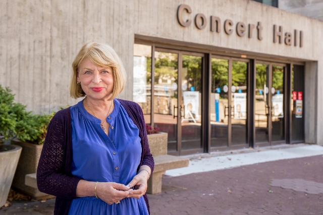 WORKING BEHIND THE SCENES over the last decade is Eva Bornstein, executive director of Lehman Center for the Performing Arts, now in its 35th season. Photo by Adi Talwar 