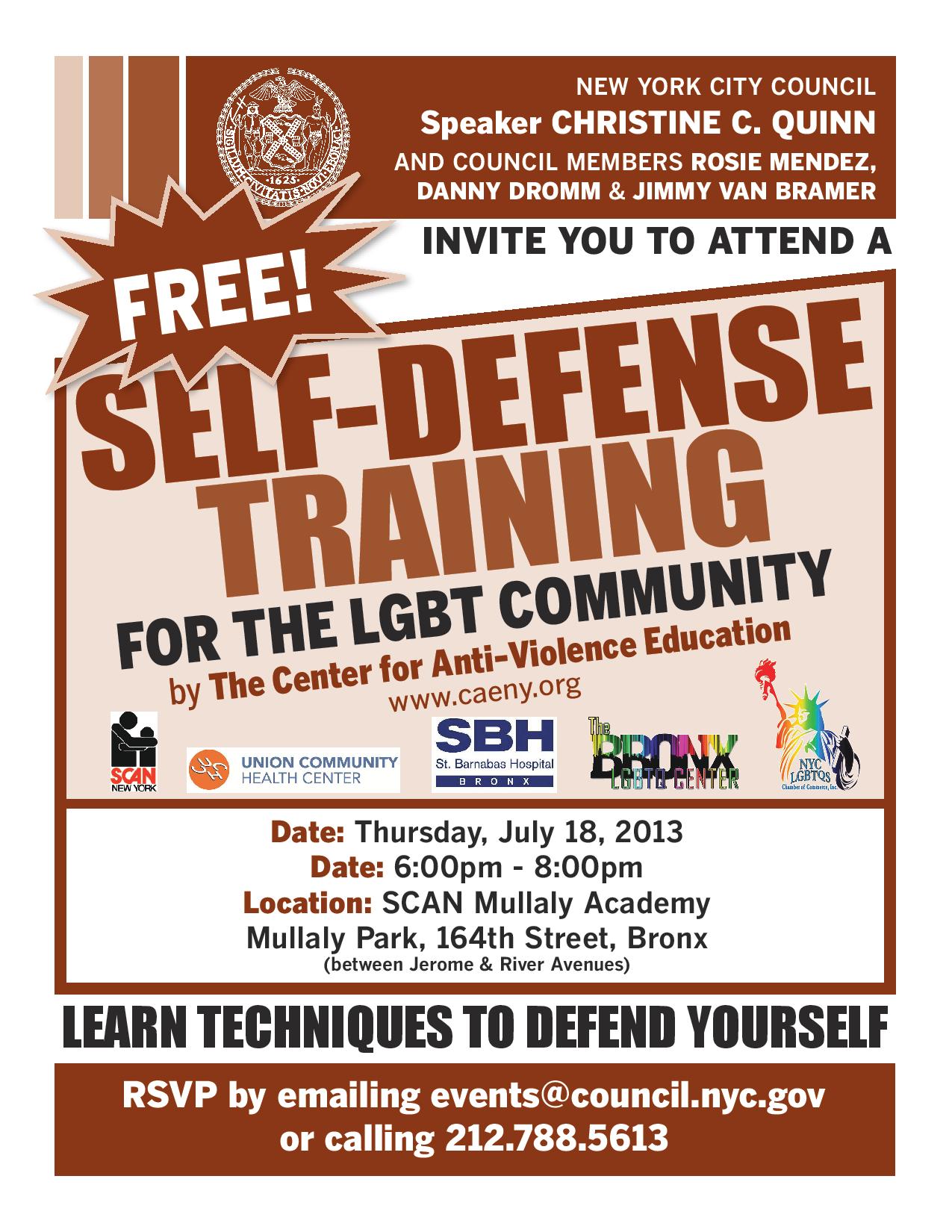 Bronx Notes: Self-Defense Training for LGBT Community - Norwood News