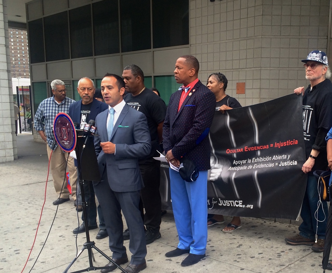 PETER PRESTIA, THE attorney for Kalief Browder, at a news conference June 18 supporting reforms to criminal procedure laws.  Photo by Jasmine Gomez 