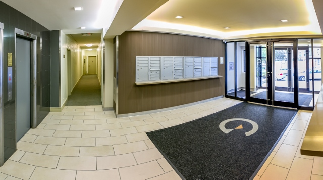 THE INTERIOR OF 2400 Webb Ave. features a spruced up lobby, mailboxes and new surveillance systems after a $3.4 million renovation by property owner Goldfarb Properties. Tenants suspect Goldfarb Properties of trying to root them out. Photo by Adi Talwar 