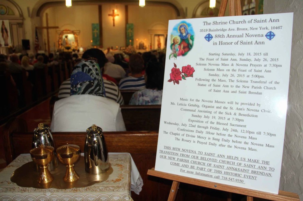 FINAL SERVICES AT Shrine  Church of St. Ann's were held July 26, coinciding with the Feast of St. Ann.  Photo by David Greene