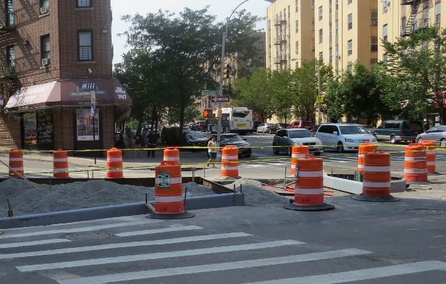 Pedestrian Island Underway in Norwood (Picture) (640x408)