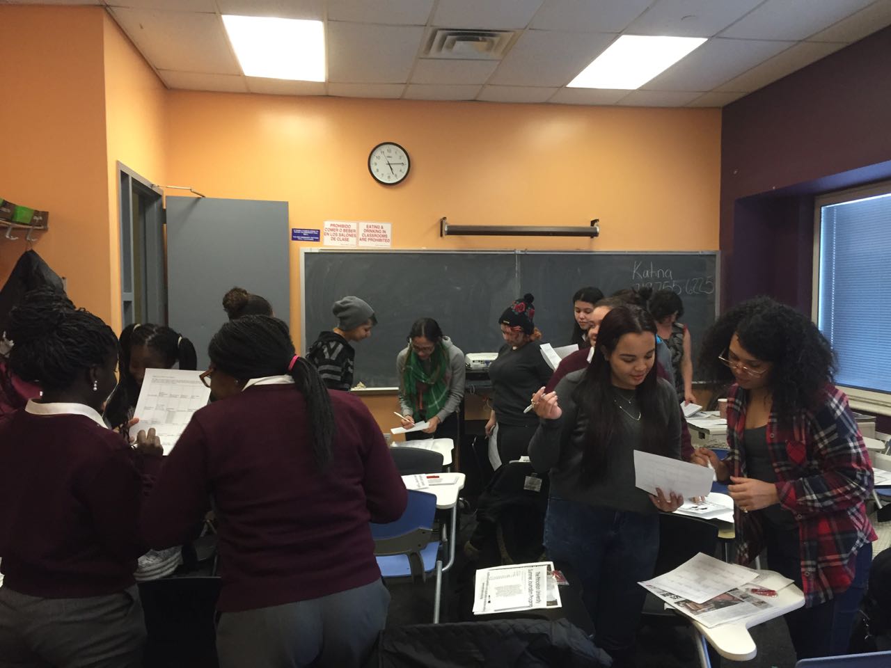 BRONX YOUTH HEARD students play a game of Get-to-Know-You Bingo. File Photo 