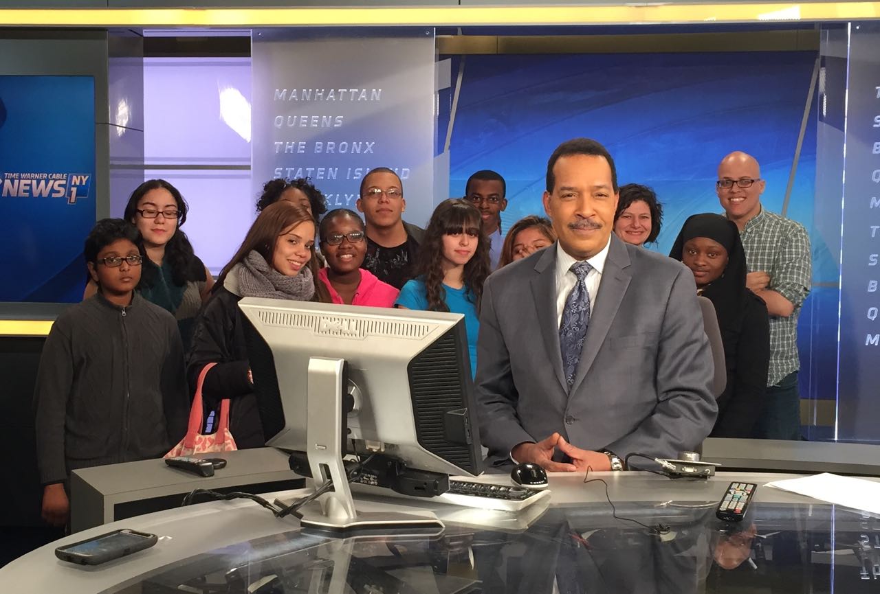 LAST YEAR'S BRONX Youth Heard class took a trip to NY1 to get a behind-the-scenes look at a newsroom. File Photo 