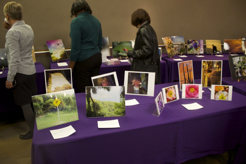 GUESTS AT MONTEFIORE Medical Center browse around an art show hosted by the hospital’s Healing Arts Program. Photo courtesy Montefiore Health System 