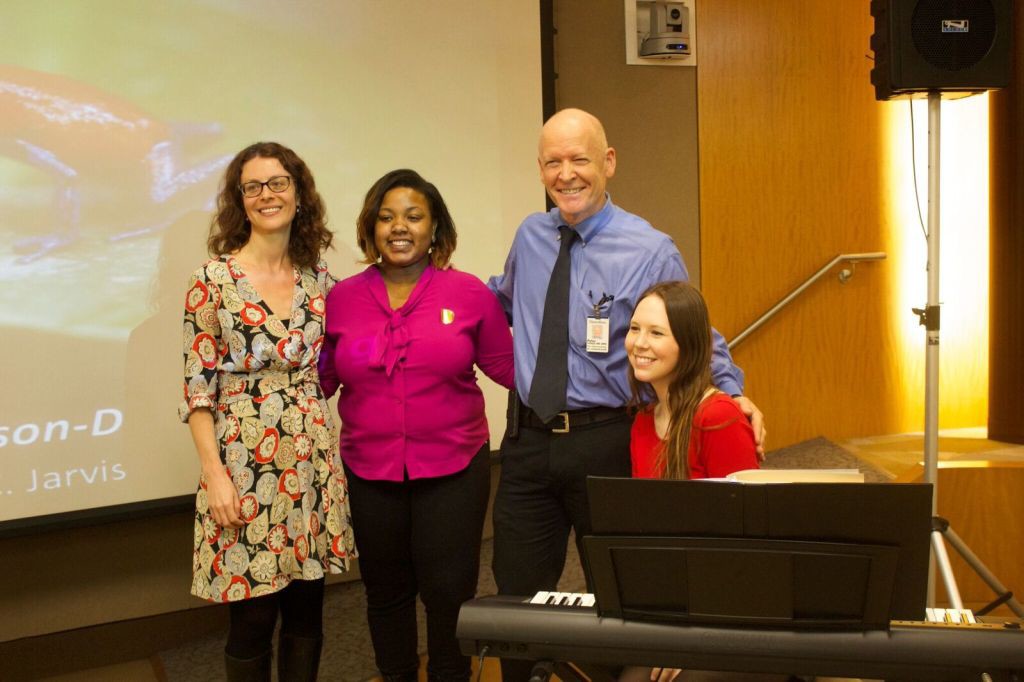 Ronit Fallek ‎Director, Healing Arts Program at Montefiore Health System Terysia Browne, Manager, Relaxation and Renewal Program, Montefiore Healing Arts, Peter Selwyn M.D., Director, Department of Family and Social Medicine and Kristen Corey, Music Therapist and Program Coordinator, Healing Arts at Montefiore Health System.