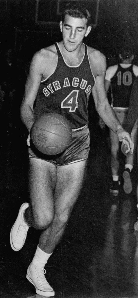 DOLPH SCHAYES (PICTURED IN HIS HEYDAY), who grew up in the Bronx during his early years, played 16 seasons for the Syracuse Nationals.