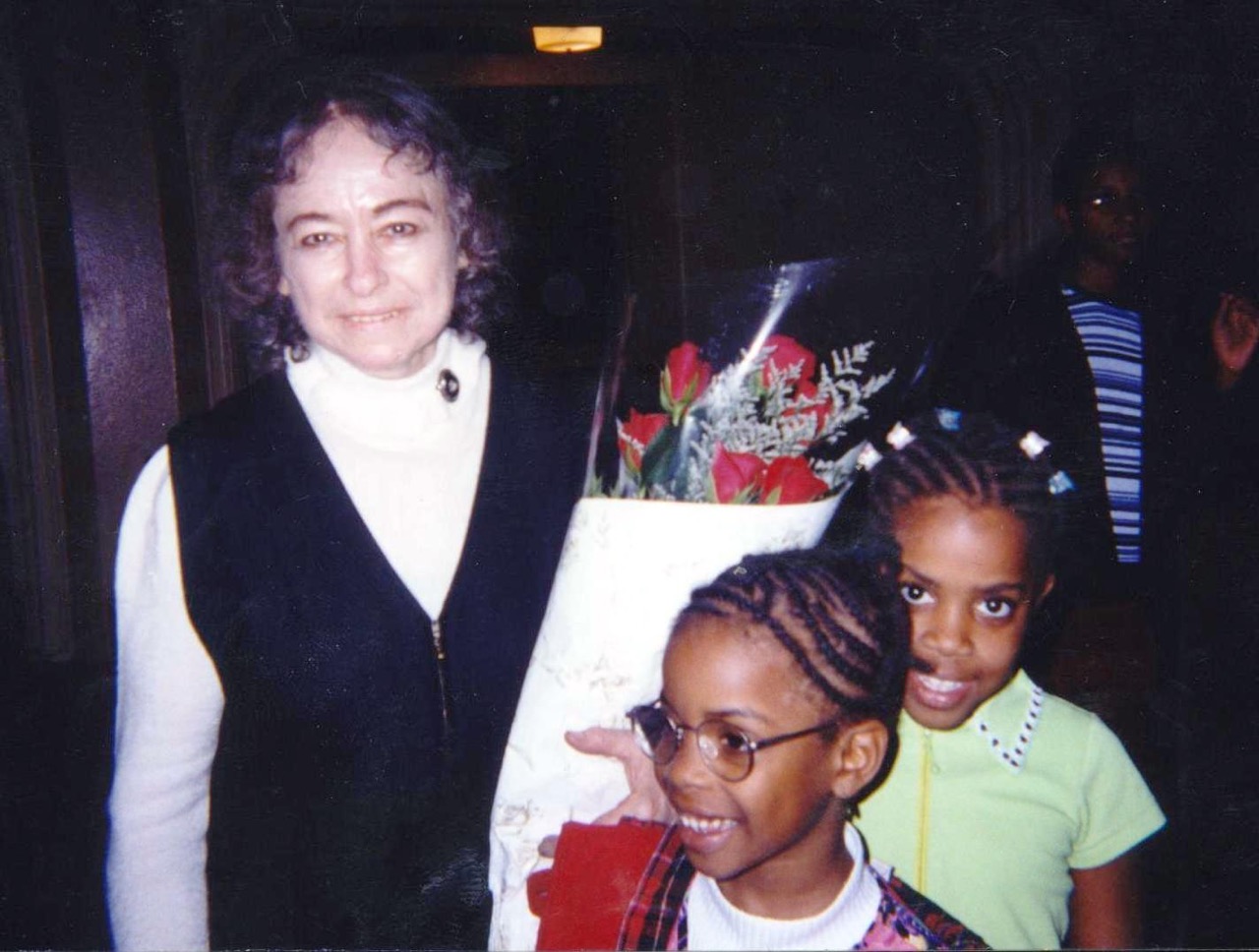 MABEL GERBER (LEFT), who passed away at the age of 85, dedicated her life to playing professionally and to teaching the piano to young people. Here she poses with two students following a recital.