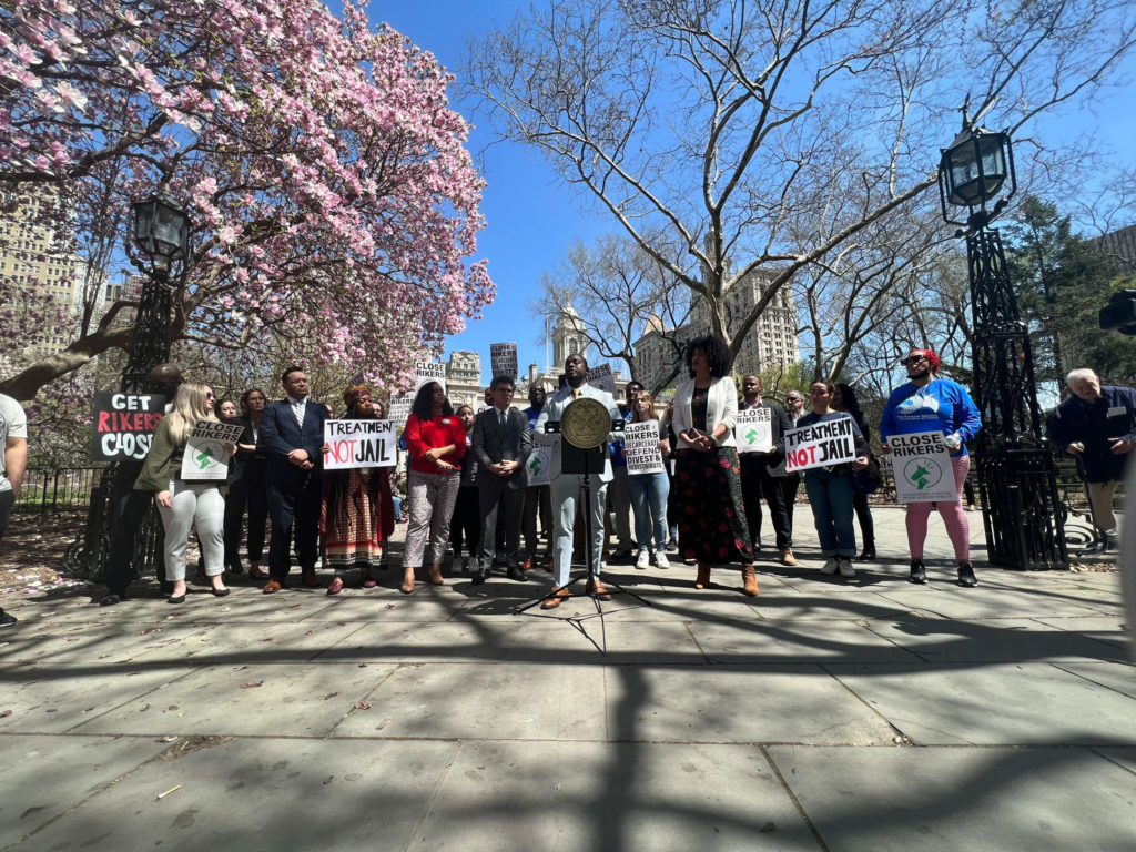 Riley Leads Press Conference at City Hall to Close Rikers - Norwood News