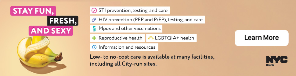 Ad for NYC Sexual Health Resources - links to website